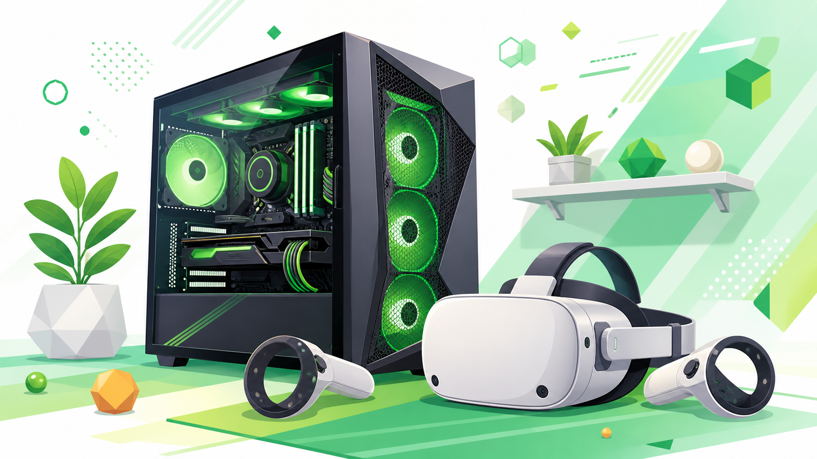 デスクトップ視聴・PCVR・多人数ワールドで効くCPU要素が変わることを示した図