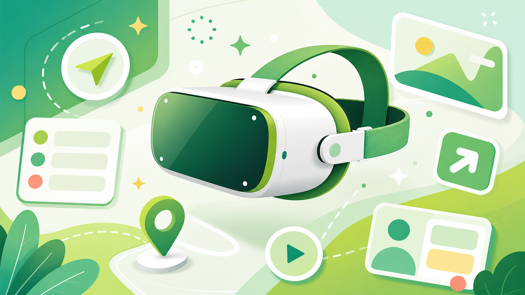 VRChatで最初にやる設定を示す図。アカウント作成・操作の確認・安全設定の3項目