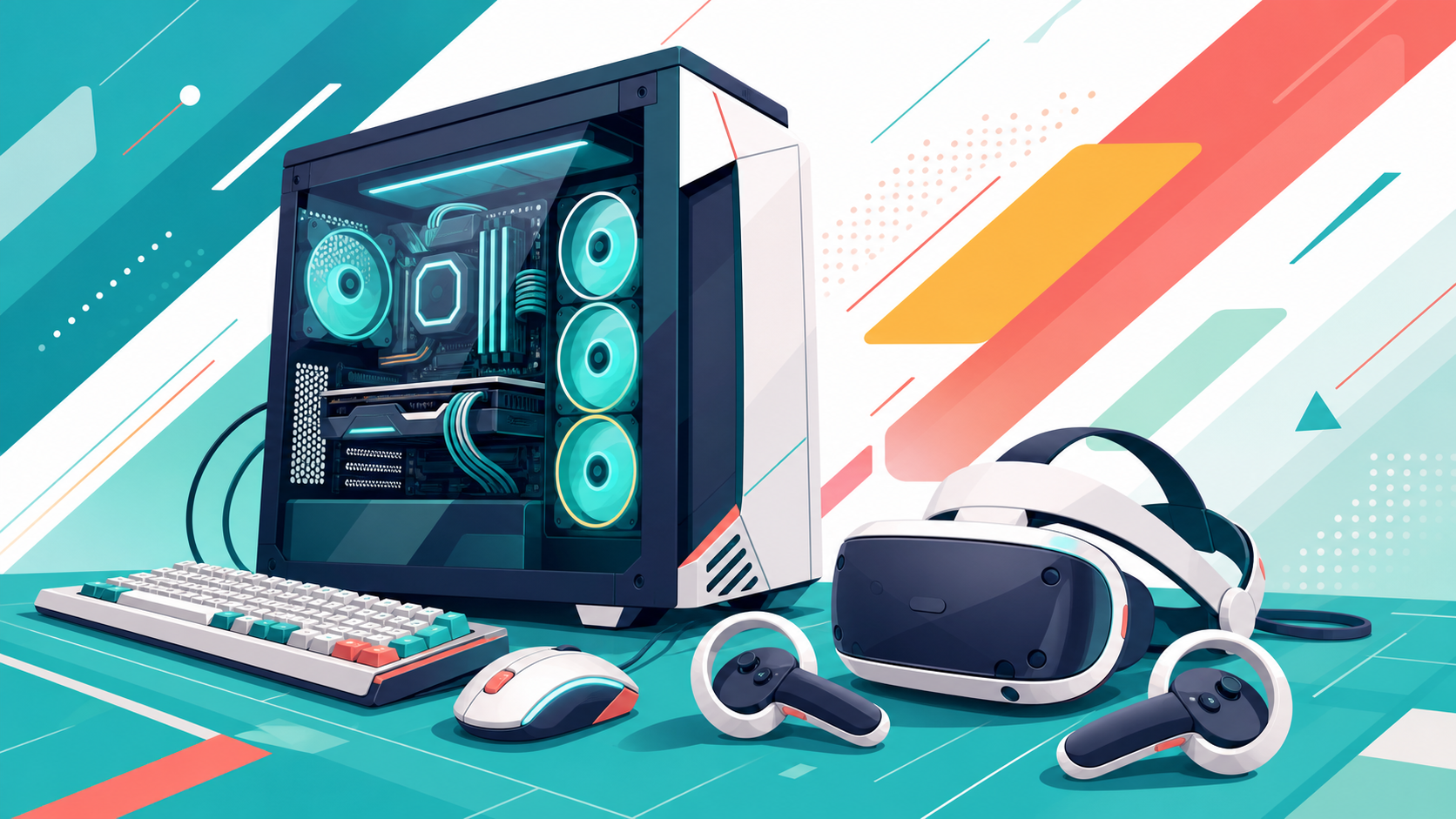 VRChatの用途別スペック早見表。デスクトップ視聴・PCVR・多人数ワールドで必要構成が変わることを示した図