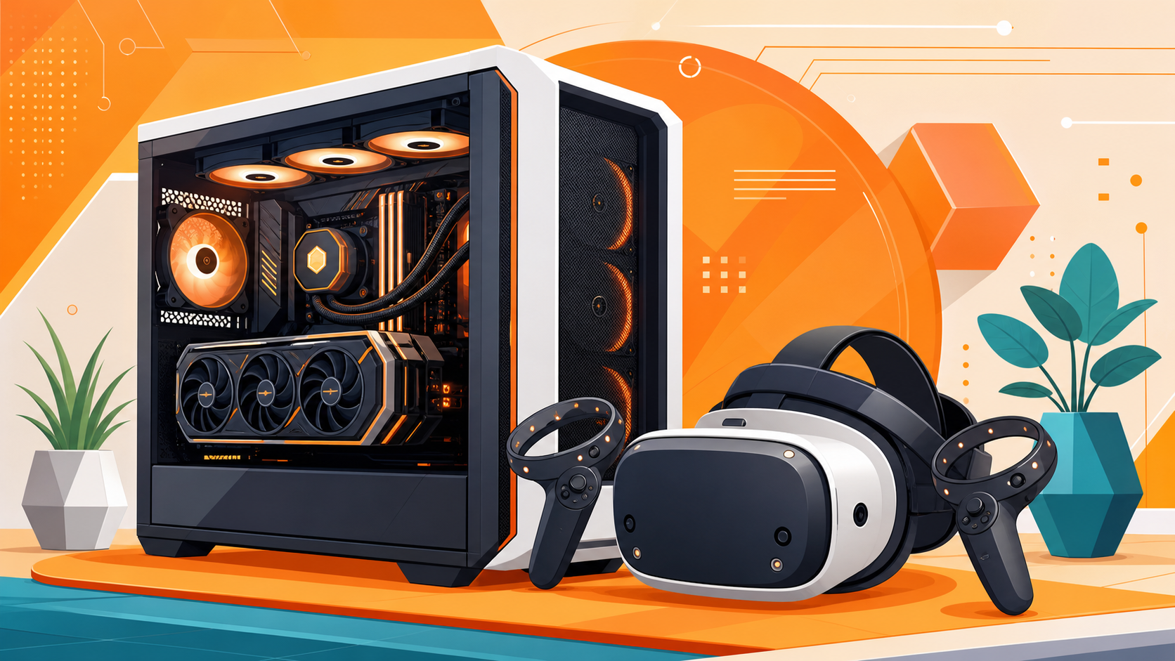 VRChatでGPU・VRAM・CPU・メモリがそれぞれどこで効くかを示したパーツ別の図
